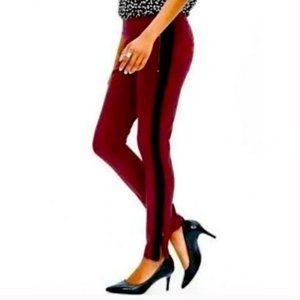 Banana Republic Burgundy Tuxedo Stripe Sloan Pants